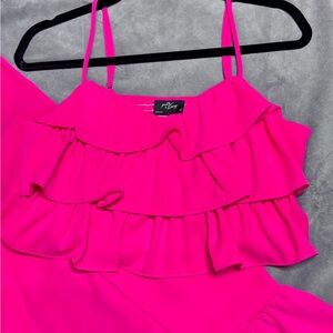 Milk and Honey Pink Ruffled Women's Top and wide leg pant